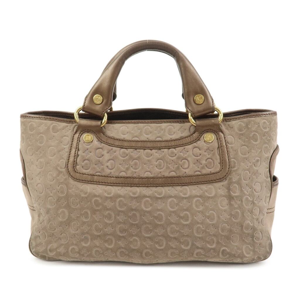 Celine C Macadam Boogie Suede Handbag Beige